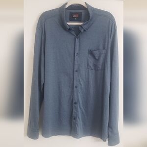 Johnston & Murphy (J&M Flex) Casual Navy /designs- Button-Down Shirt for Men XL